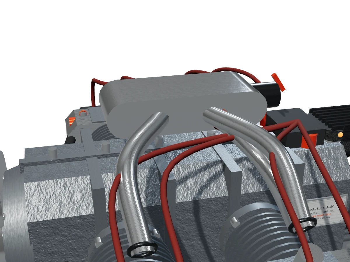 Close on the induction plenum: machined trumpets, throttle body and hose-clamped runners into the heads